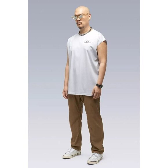 Acronym S25-PR 100% Cotton Mercerized Sleeveless T-shirt M New White - Picture 1 of 13